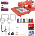 Poolin Stickmaschinen, Schwarz, EOC06 Stickmaschine, Touchscreen, digitale Stickerei, Buchstaben und Muster, Embroidery Machine