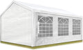 TOOLPORT Pavillon, Weiß, Partyzelt 4x6 m in PE Plane 350 N Wasserdicht UV Schutz