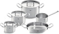 Fissler Topf-Set Original-Profi Collection Backofen, Silber, /Edelstahl-Koch, 5-teilig, mit Metall-Deckel (3 Kochtöpfe inkl. Deckel
