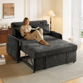 Luscriate Sofa, Schwarz, Modernes Doppel-Klapp mit Schlaffunktion, Verstellbarer Rückenlehne, Handyhalter & USB