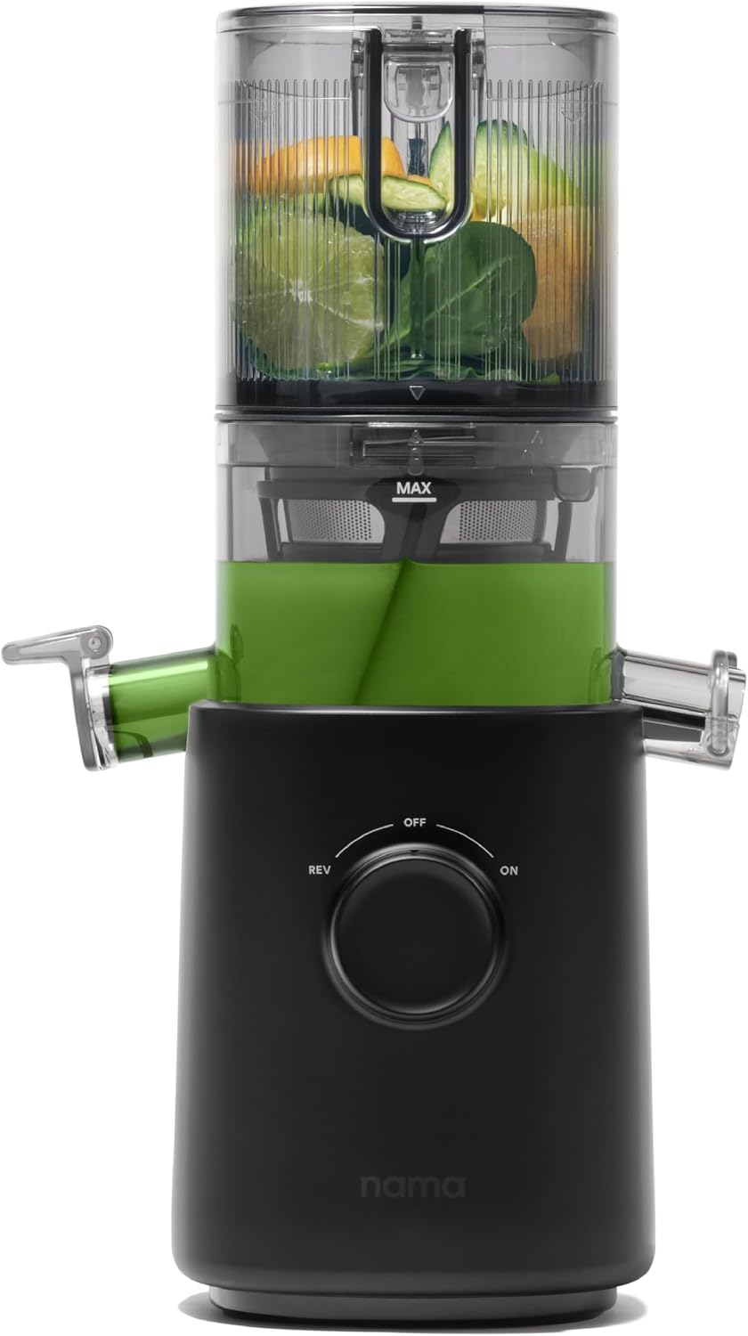 NAMA Slow Juicers, Schwarz, J3 - Kompakte Kaltpresse Entsafter - Freisprecheinrichtung