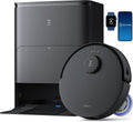ECOVACS Saugroboter, Schwarz, DEEBOT T30S PRO mit Wischfunktion, 11.000 Pa, ZeroTangle Technologie, 70°C heißes Wasser Wischen beim Waschen