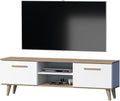 TV-Schrank GERMAN, 70 Zoll, 160 cm, Laminierte Möbelplatte (16 mm) mit ABS-Kanten, Eiche, Lowboard