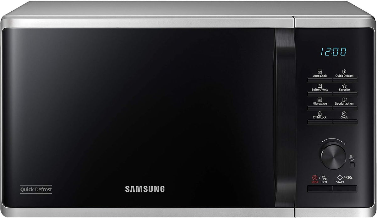 Samsung Mikrowelle, 48,9 cm, 800 W, Silber, MS2AK3515AS/EG, 23 ℓ Garraum, Breite, Kratzfester Keramik-Emaille-Inneraum