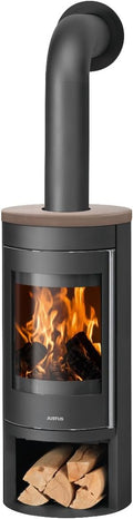 Justus Kaminofen, Schwarz, 4815 32 Mino 2.0 Stahl mit Keramik-Abdeckplatte Grappa/A+