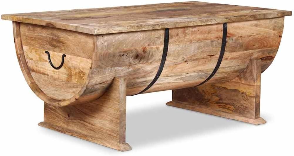 Sofa vidaXL, 88x50x40 cm, Naturholz, Mangoholz Massiv Couchtisch Kaffeetisch Beistelltisch Tisch