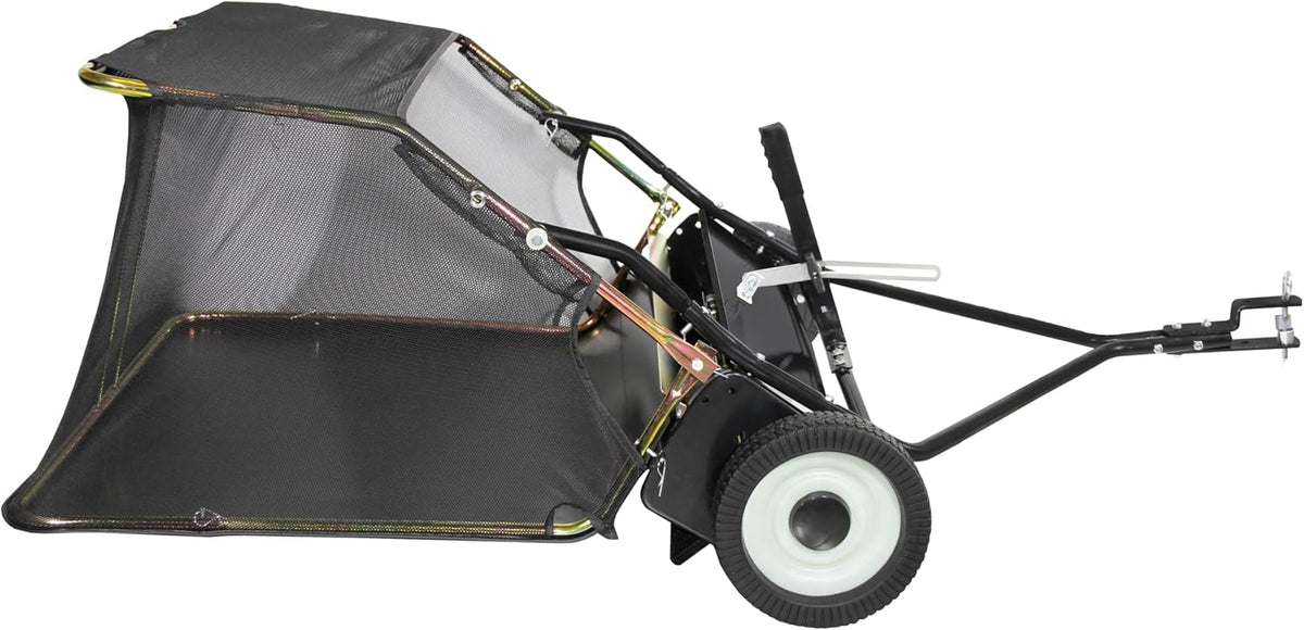 Helo Rasenmäher, 106 cm, Schwarz, Rasenkehrmaschine, Kehrmaschine für Rasentraktor, Rasenkehrer für Aufsitzmäher