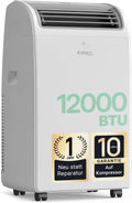 KresicoKlima Klimaanlage, 120m, 43m, Weiß, Mobile 12000 BTU, mobil mit Abluftschlauch, Mobiles Klimagerät mit Abluftschlauch für Räume bis zu ²/ ³