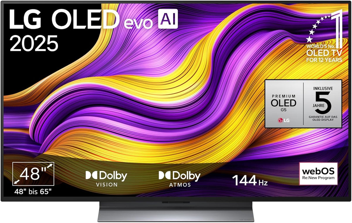 LG Fernseher, 121 cm, Schwarz, OLED48G56LS TV 48' OLED evo (α11 4K AI-Prozessor, webOS 25, Dolby Vision, bis zu 120Hz) [Modelljahr 2025]