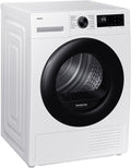 Samsung Wäschetrockner, 9 kg, Weiß, DV91DG52A0AEEG Wärmepumpentrockner, EEK: C, AI mit WiFi-SmartThings-App, LED-Display