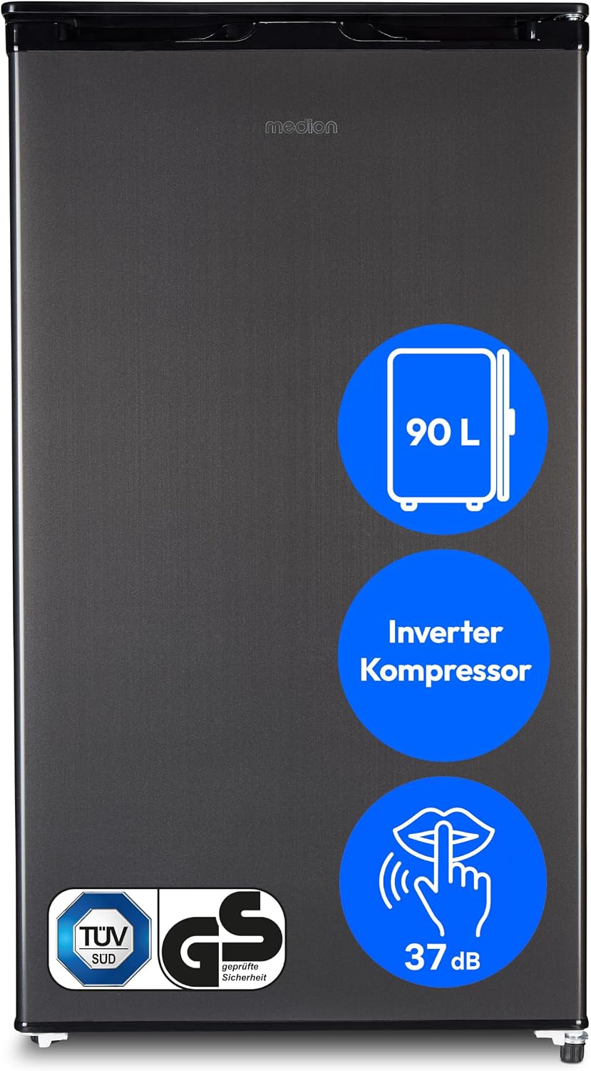 MEDION Kühlschrank, 90 Liter, Schwarz