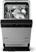 Klarstein Geschirrspüler, 42 dB, 45 cm, Silber, Velaire - Halbintegriert, 10 Plätze, 9 Programme, B Energieklasse