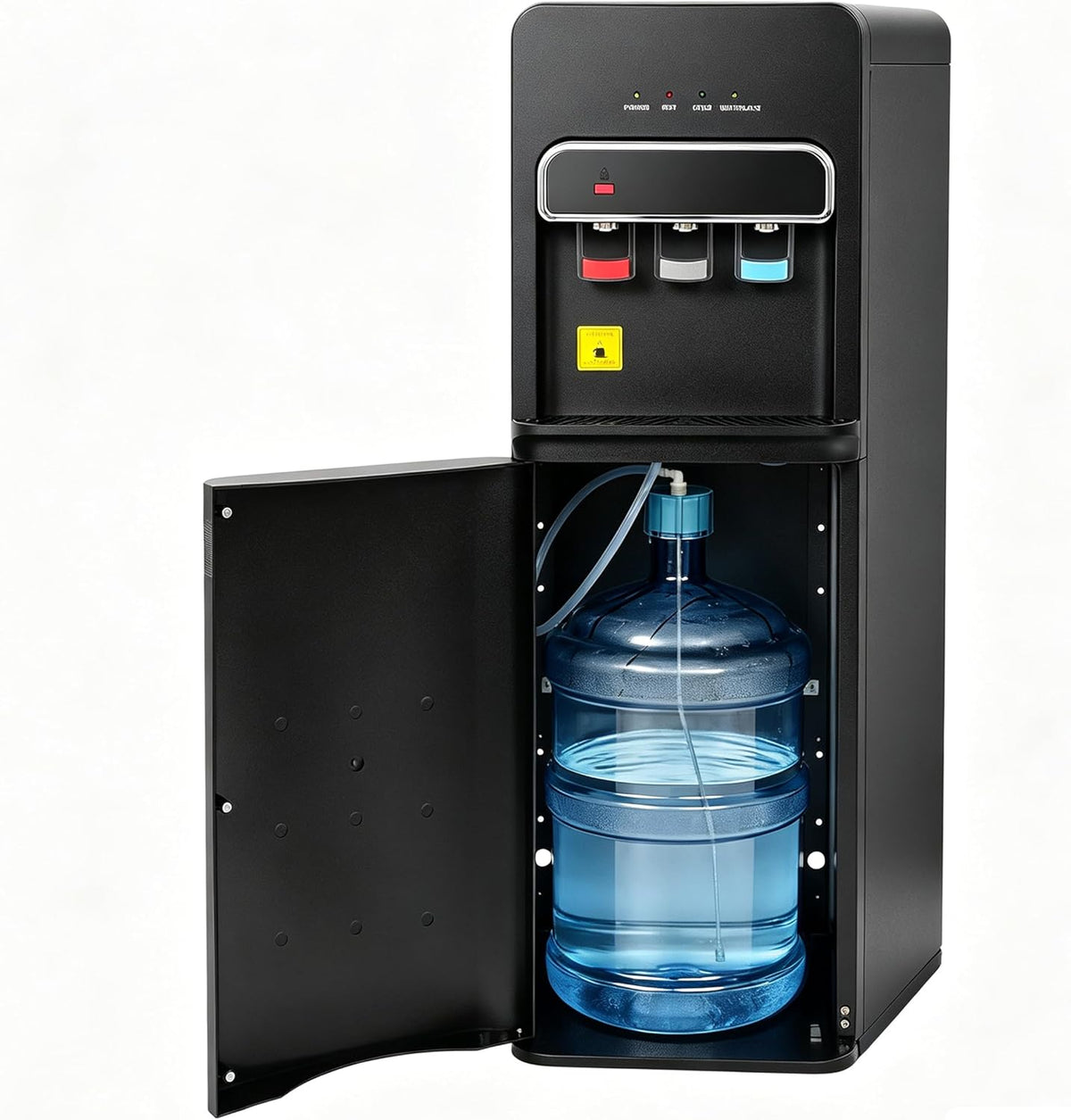 BAOCHADA Kühler & Wasserspender, 550 W, Schwarz, Bodenstehender Wasserspender, Kalt Heiß 85-95℃ Doppelfunktion Stand-Wasserspender