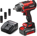 Einhell Schlagschrauber, 18 V, 4 Ah, 0 Ah, Rot/Schwarz, Professional Akku- IMPAXXO 18/450 (1x4, ) Power X-Change (