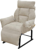 Relaxsessel, Beige, mit Liegefunktion Modern Metallrahmen Cord Sessel