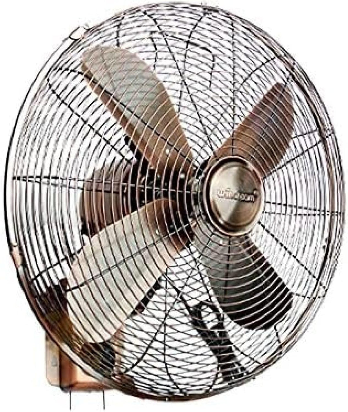 AMCaoYiLi Schreibtisch, 45,7 x 45,7 x 33 cm, 180 cm, Rotkupfer, Retro-Lüfter/Wandventilator/Luftventilatoren, langes Netzkabel