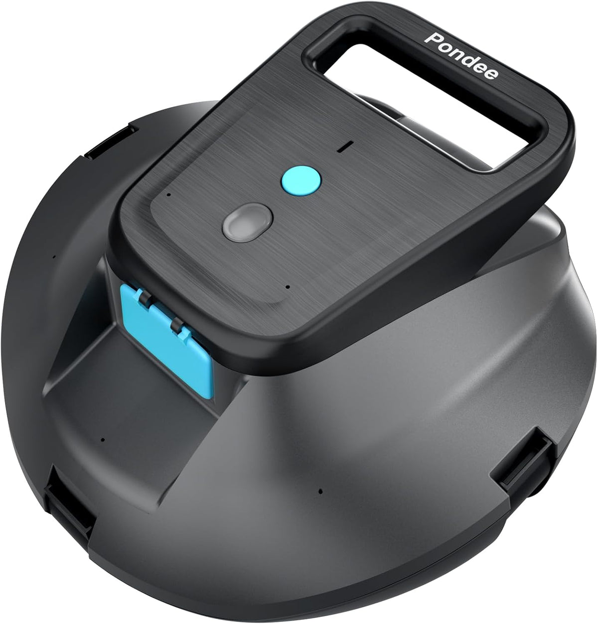 Pondee Poolroboter, 80m, Schwarz/Blau, (Upgrade 2026) X1 Akku, Kabelloser Poolsauger mit 120 Min Laufzeit, Auto-Parkfunktion