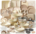 NutriChef Backofen, Creme, Topfset & Pfannenset Induktion 75-teiliges Kochgeschirr, Kochtopf Set mit Wok, Grill- und Crêpepfanne