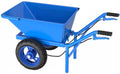 Gerätehaus GUAWJRZDP, Kunststoff + Metall + Gummirad, Blau, Schubkarre, Gartenwagen, Handwagen Mit Handbremse, 2 Räder Wagen Heavy Duty
