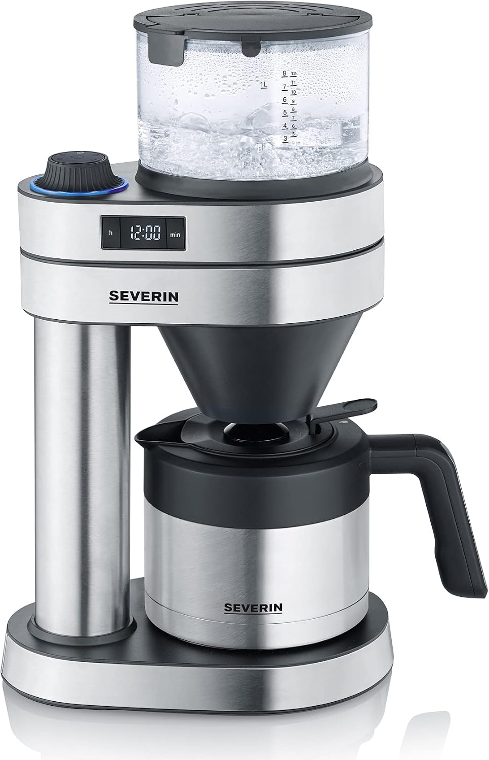 SEVERIN Kaffeemaschine, 1l, schwarz, Filter 'Caprice' mit auslaufsicherer Thermokanne, wie von Hand aufgebrüht