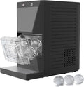 ZHJOPP Eiswürfelmaschine, 1,2 l, Grau, Gewerbliche Eiskugelmaschine, Tischgerät, produziert 42 Eiskugeln pro Tag