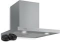 Klarstein Dunstabzugshaube, 640 m, 64 dB, 60 cm, silber, Limelight - Edelstahl Wandhaube, Abzugshaube mit 3 Leistungsstufen