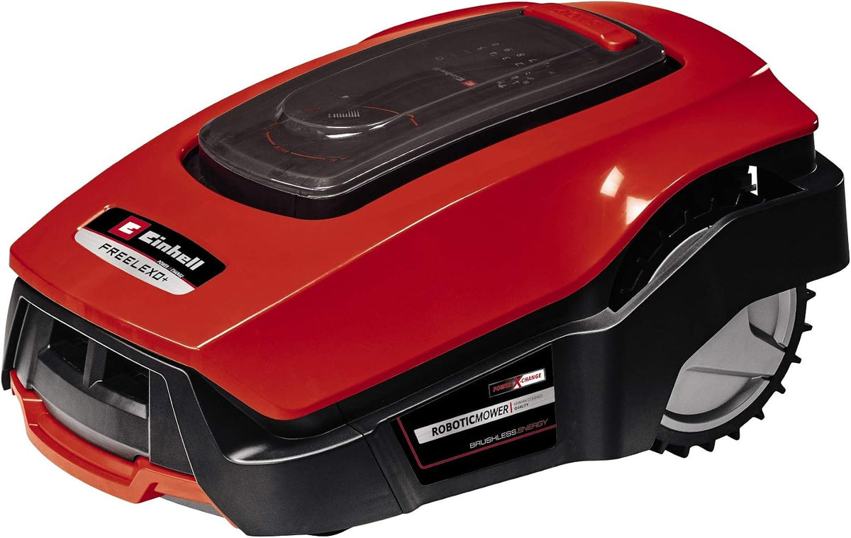 Einhell Mähroboter, Rot/Schwarz, FREELEXO+ Power X-Change (Li-Ion, Multizonen-Modus, bis 35% Steigung, Bluetooth-Appsteuerung