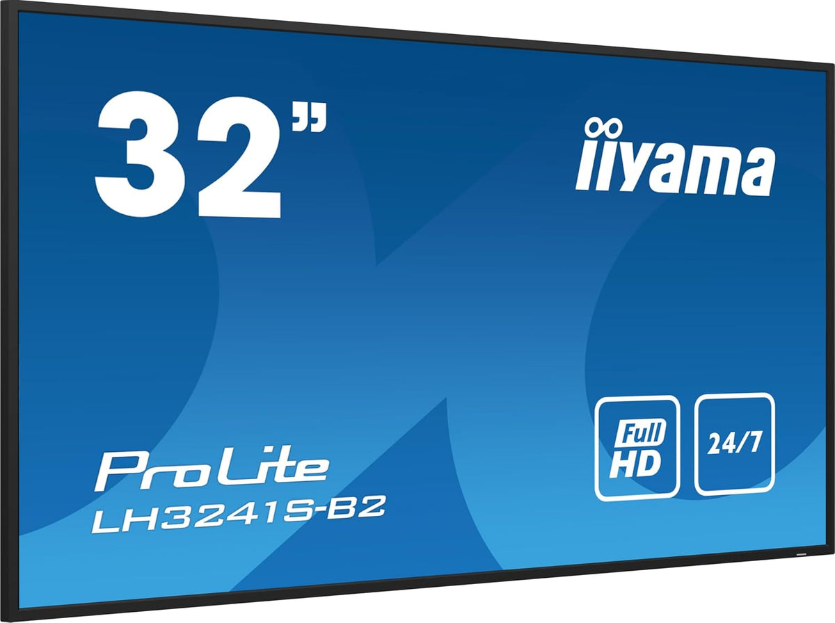 Monitor, 80 cm, 39 W, Schwarz, iiyama LH3241S-B2 Kiosk-Design, (31.5') LED 1920 x 1080 Pixel 24/7 IPS 16:9 350 cd/m²
