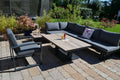 bomey Lounge- & Cocktailsessel, 150x90 cm, Dunkelgrau/Anthrazit, edle Ecklounge Gartenlounge Baltimore I unempfindlicher HPL