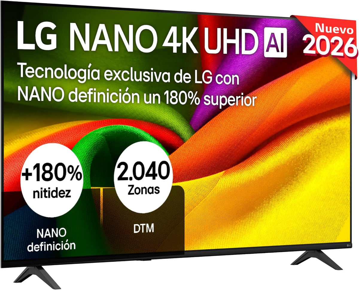 LG Fernseher, 139,7 cm, 55 Zoll, Schwarz, Smart TV, 55NU850B6LA - Smart TV Nano 4K UHD NU80 , ohne Reflexionen zu 94 %