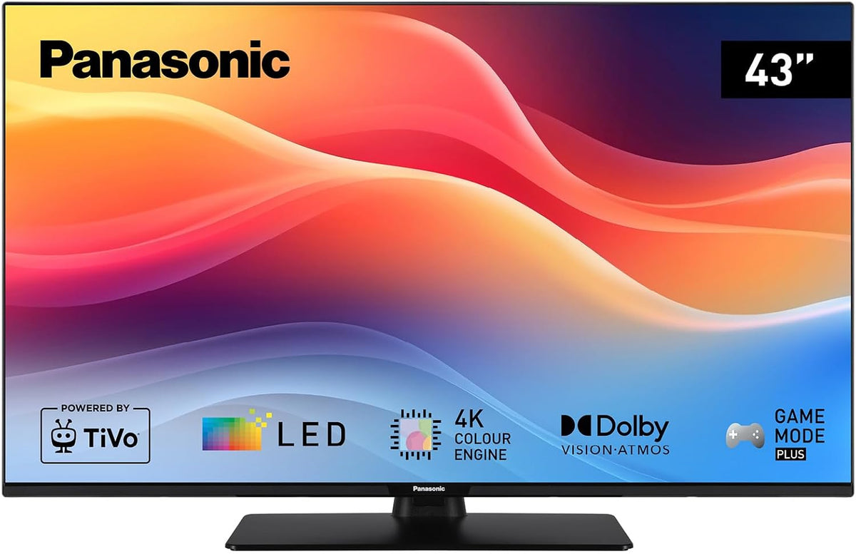 Panasonic Fernseher, 43 Zoll, Schwarz, Smart TV, TB-43W61AEZ, W61 Serie, 4K Ultra HD LED Smart TV, 2025, TiVo, Dolby Vision & Atmos