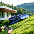 AIWEIYA Mähroboter, 21,6 Zoll, Blau/Schwarz, Rasenmäher für Raupen, ferngesteuert, 4 × 4, Hybrid, Benzin-Elektro