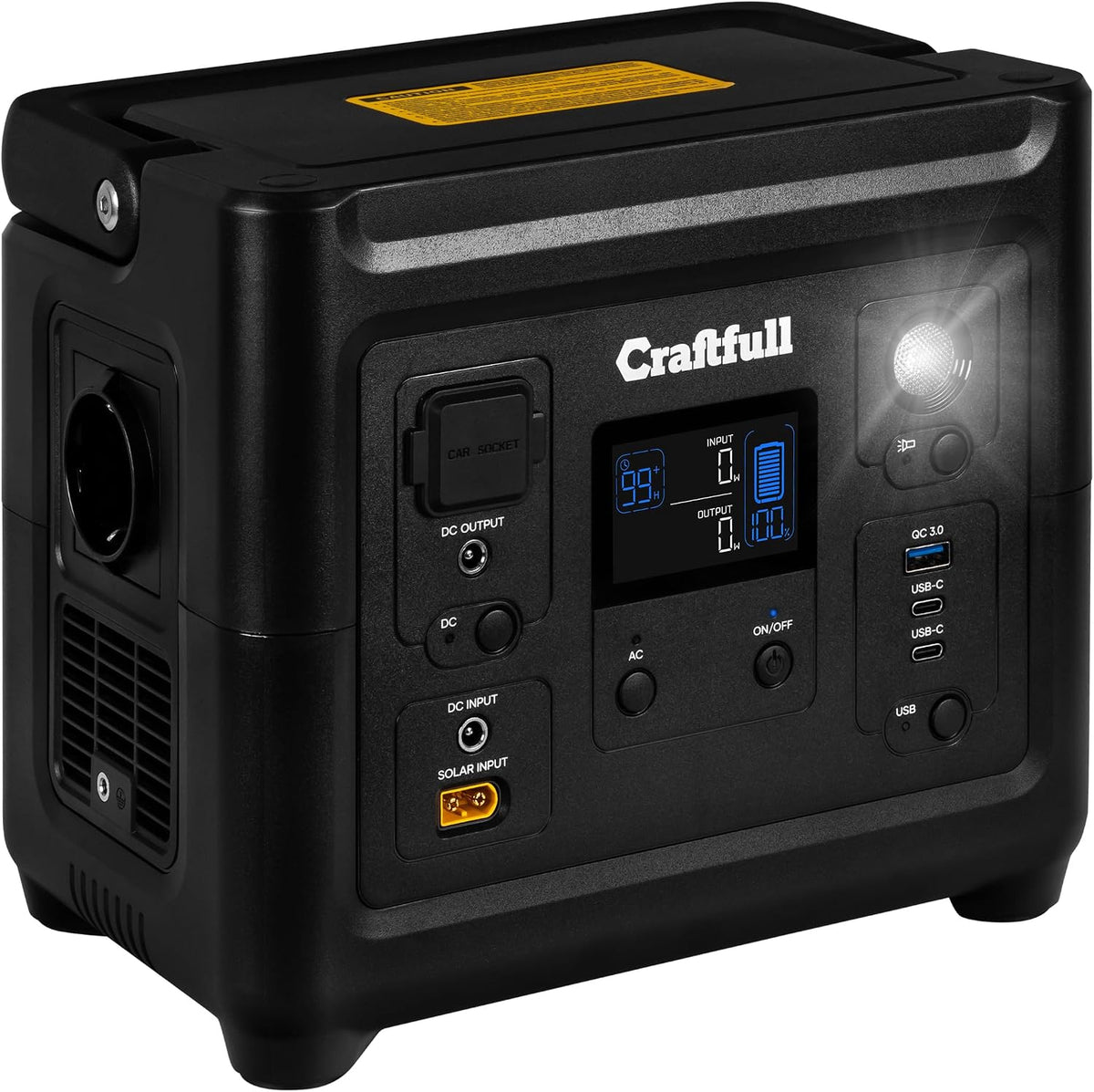 Craftfull Powerstation, Schwarz, Fast Charge PS500