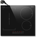 Karinear Kochfeld, 3500 W, 60 cm, Schwarz, Induktions mit Stecker 4 Platten