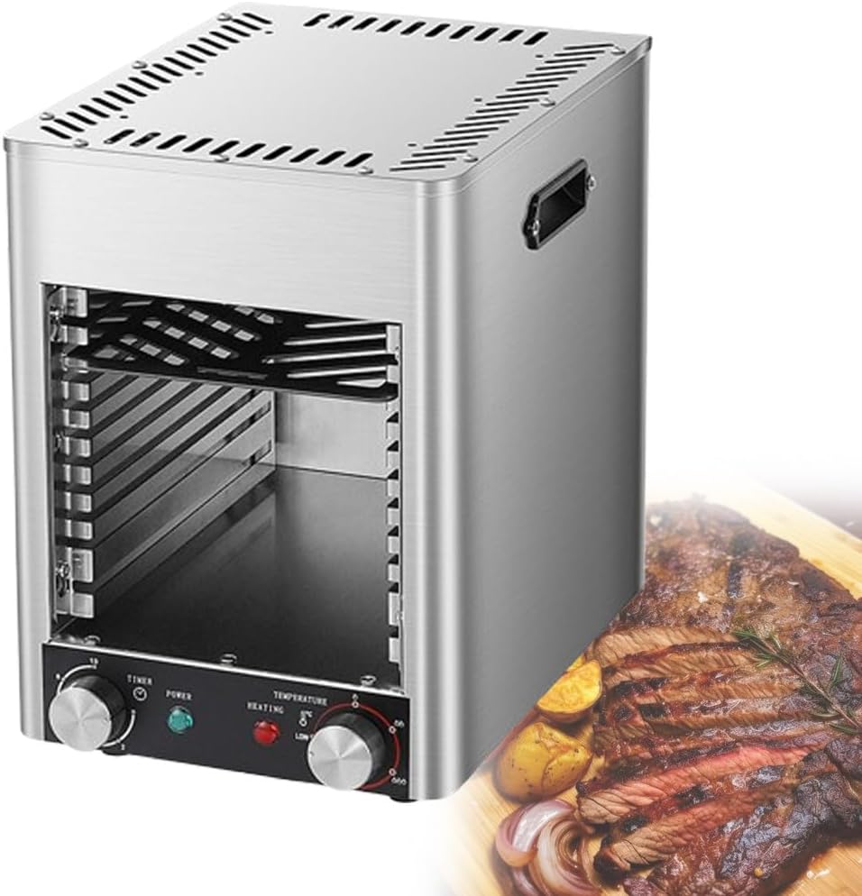 ShaiVrissian Elektrische Tischgrills, 3400w, Schwarz, 1700/ Gewerblicher Steakgrill Mit Rauchfreier Grilltechnik