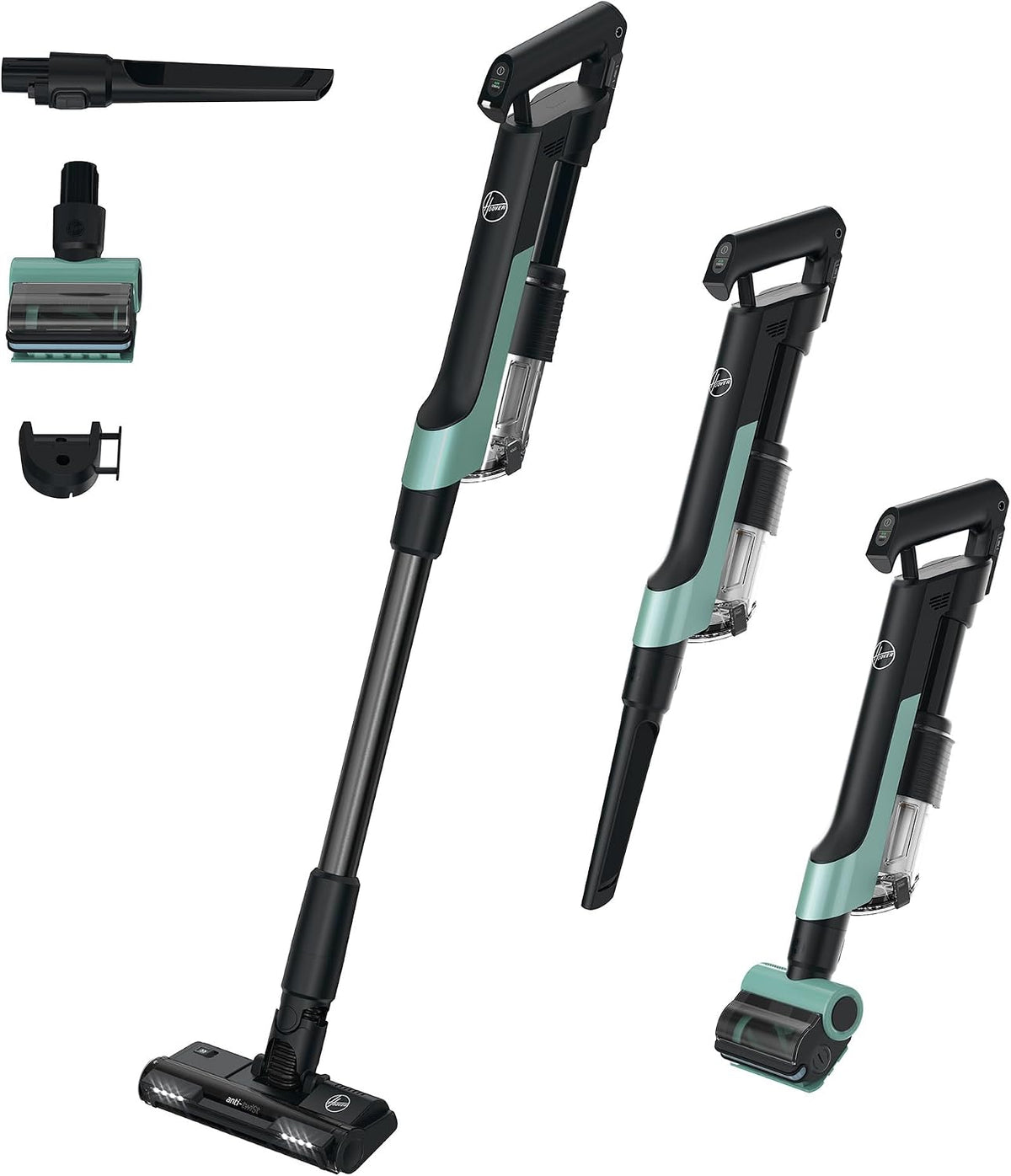 Hoover Staubsauger, Schwarz/Grün, ultraleichter kabelloser HF2 Akku für Tierhaare, mit Verdichtungs-Funktion für 3X mehr Staubkapazität