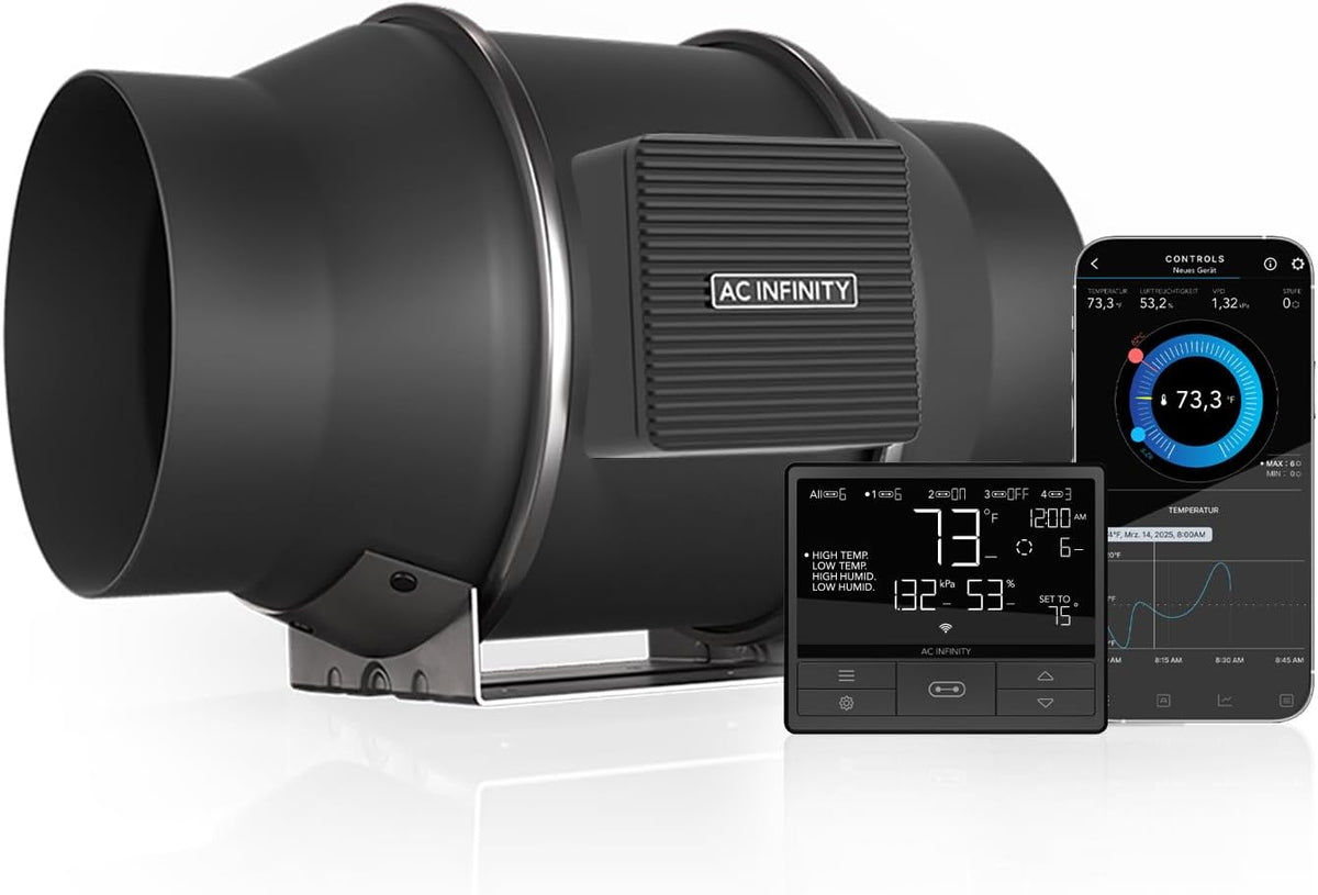 AC Luftentfeuchter, Schwarz, Infinity CLOUDLINE PRO T6, Leises Inline-Lüftersystem