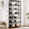 Tribesigns Bücherregal, 190 cm, Schwarz, mit 6 Ebenen, groß Industrielles Standregal, 30 * 80 *, Bücherschrank Lagerregal