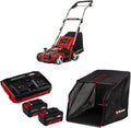 Einhell Vertikutierer, 4,0 Ah, 36 V, 35 cm, 28 L, Rot/Schwarz, Akku- -Lüfter GE-SA 36/35 Li Power X-Change (, Brushless