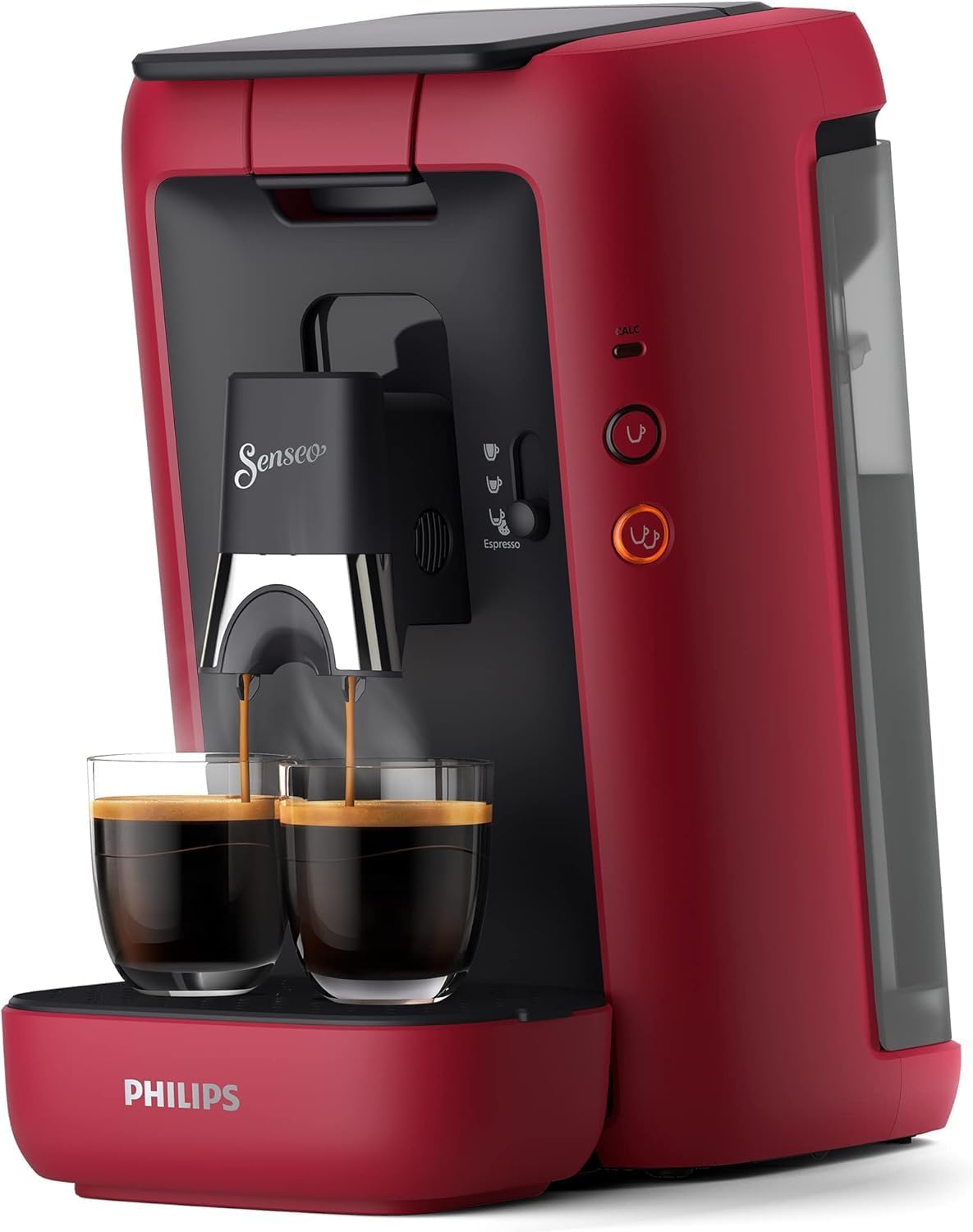 PHILIPS Kaffeemaschine, rot, Senseo Maestro Kaffeepadmaschine, 3 Spezialitäten