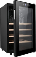 Weinkühler Weinkühlschrank, Schwarz, mit Zwei Zonen Einbau- oder freistehend Design Schnelles