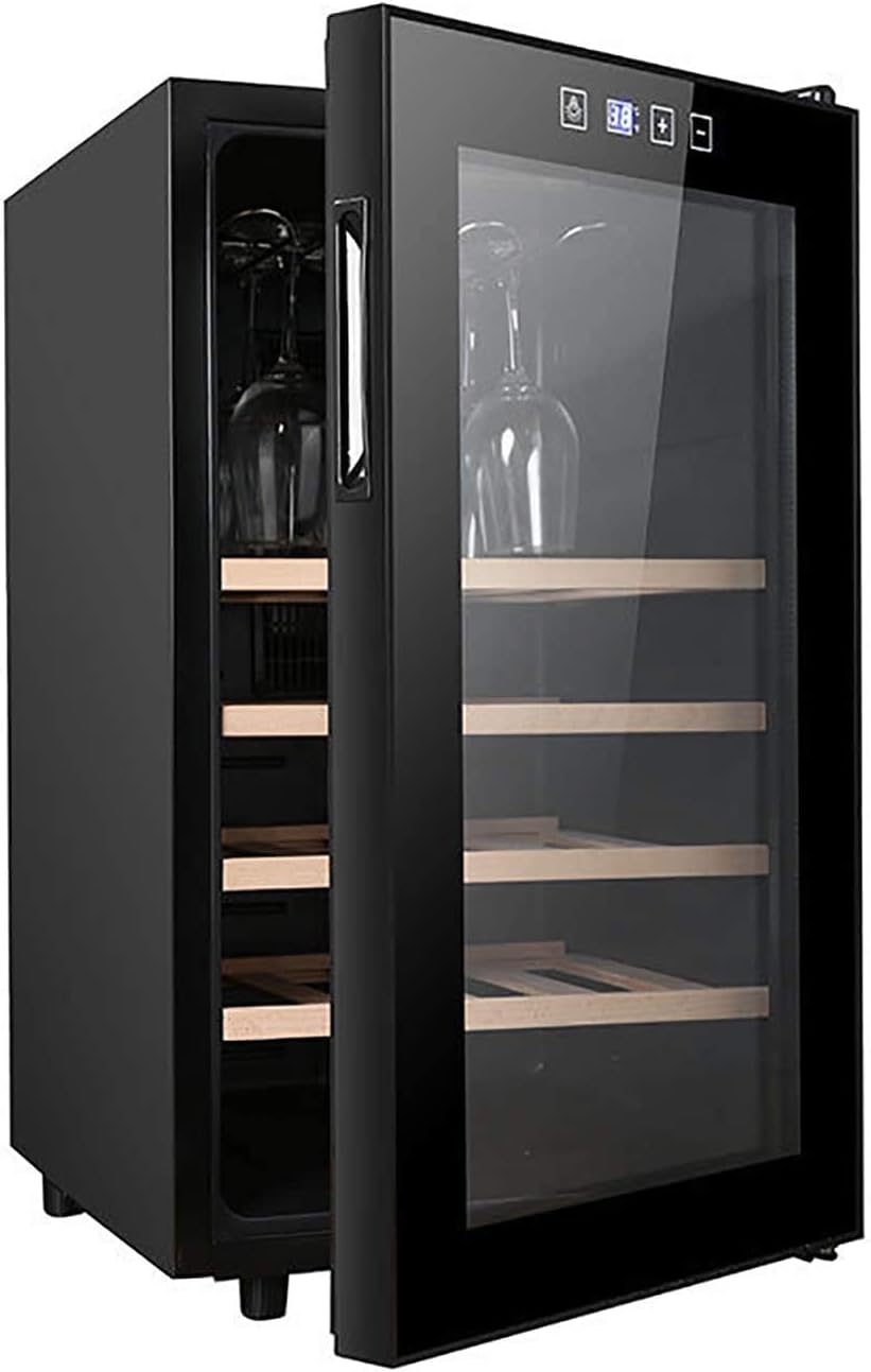 Weinkühler Weinkühlschrank, Schwarz, mit Zwei Zonen Einbau- oder freistehend Design Schnelles