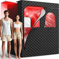 iTHERAU Dampfglätter, Schwarz/Rot, 5-Layer Waterproof, 2 Steamers, 2 Folding Chair, 2 People Red Light Sauna