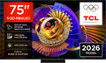 TCL Fernseher, 75 Zoll, Schwarz, Smart TV, 75C7 L SQD-Mini LED 4K Smart TV, 2600 Nits HDR , 144Hz Motion Clarity Pro