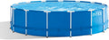 Intex Aufblasbare Pools, 457 x 122 cm, Grau, Metal Frame Pool Set - Aufstellpool - Ø - Zubehör enthalten, 28236