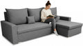 Sofa SENTO TRADE, Grau, Eck mit Schlaffunktion Mondo