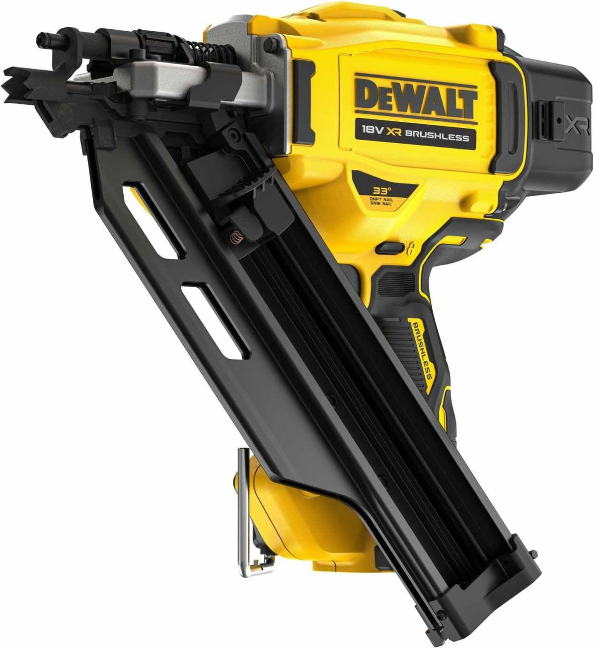 DEWALT Elektrowerkzeug, 2,8 mm, 90 mm, 18 V, Gelb/Schwarz, XR Akku-Nagler (, bürstenloser Motor, für Ringschaft-Nägel bis
