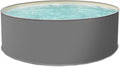 Paradies Pool Stahlrahmenpool, 350x120 cm, 0,8 mm, grau, Edition Einzelbecken rund, (Ø x H), Stahlwandbecken, plane in Sand