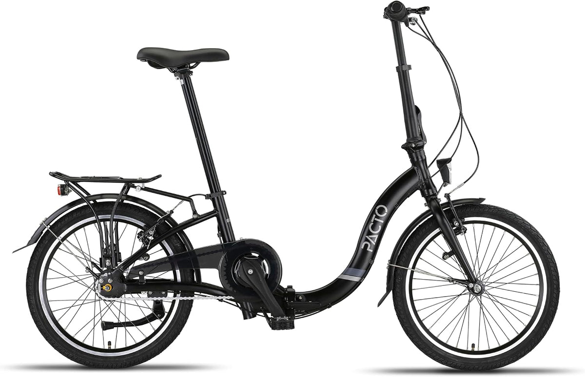 PACTO Fahrrad, 20 Zoll, 16KG, Mehrfarbig, Seven N7 Klapprad mit Schnelles Faltsystem (10 Sek), Aluminiumrahmen