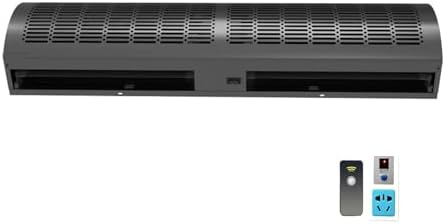 Luftschleier Wandventilatoren, 150 cm, Schwarz, mit 2-Gang-Einstellung, Wandmontage, Fernbedienung, einfach zu installieren